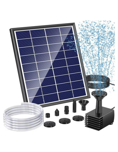 Bomba de Agua Solar 6W POPOSOAP para Jardín y Estanques