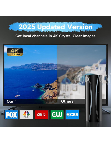 Antena de TV Digital Forlovv AN-5004 360 con Amplificador 4K