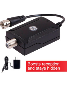 Amplificador de Antena de TV Interior GE 42178, Bajo Ruido, HD 2