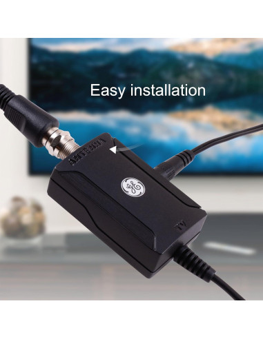 Amplificador de Antena de TV Interior GE 42178, Bajo Ruido, HD