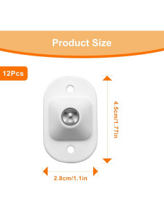 Ruedas Mini Autoadhesivas Keepsweat 12 Pcs 360 Rotación 2