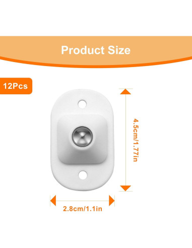 Ruedas Mini Autoadhesivas Keepsweat 12 Pcs 360 Rotación