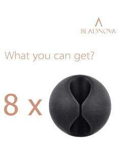 BEADNOVA Clips Organizador de Cables Adhesivos 8 Pcs Negro 2