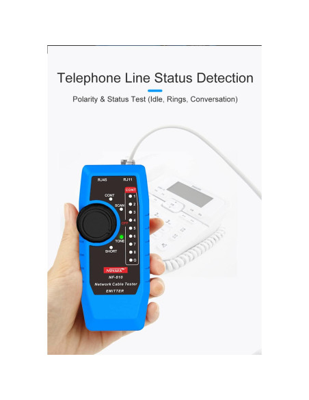 Probador de Cable de Red RockyMars NF-810 RJ11 RJ45 PoE