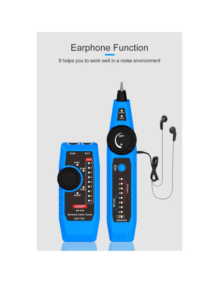 Probador de Cable de Red RockyMars NF-810 RJ11 RJ45 PoE