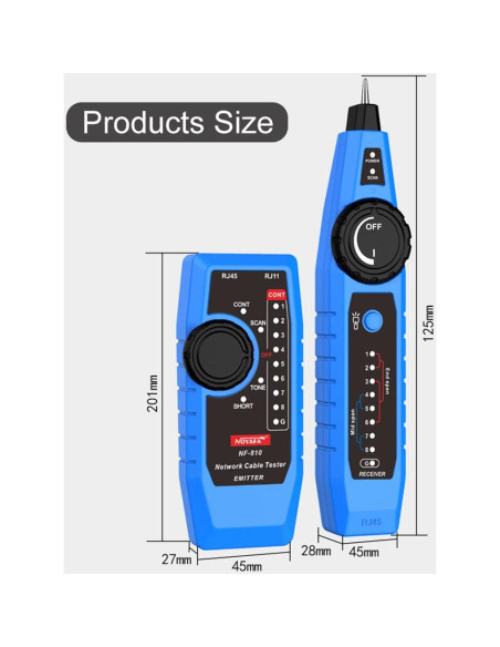 Probador de Cable de Red RockyMars NF-810 RJ11 RJ45 PoE
