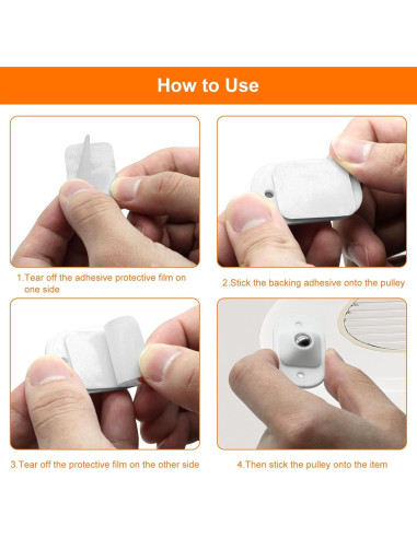 Ruedas Mini Autoadhesivas Keepsweat 12 Pcs 360 Rotación