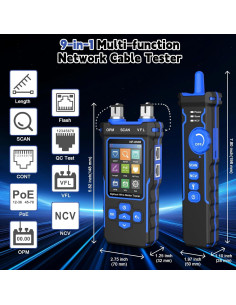 Probador de Cable de Red Bestechy NF-8508 con Medidor Óptico 2