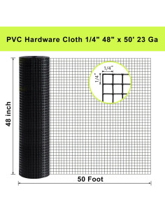 Malla de Hardware PVC Negra 121.92 x 15.24 m 23 Gauge 2