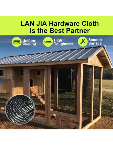 Malla de Hardware PVC Negra 121.92 x 15.24 m 23 Gauge