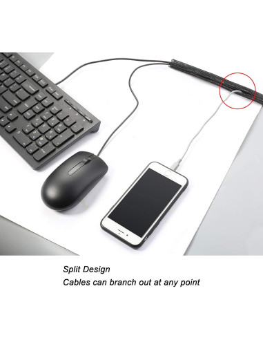 CrocSee Manga de Gestión de Cables 7,62 m Negro