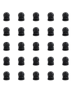 Paquete de 25 Conectores de Cable Ajustables Juasky PG7 Nylon