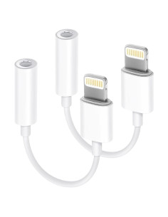 Adaptador Lightning a 3.5mm DESOFICON 2 Pack Blanco
