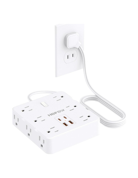 Adaptador de Enchufe 2 a 3 Clavijas ZHONGSHAN 12 AC 4 USB