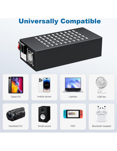 Estación de Carga USB Rápida RUANSZZ 50 Puertos 200W