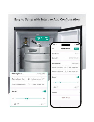 Controlador de Temperatura Bluetooth MOCREO 1100W para Reptiles