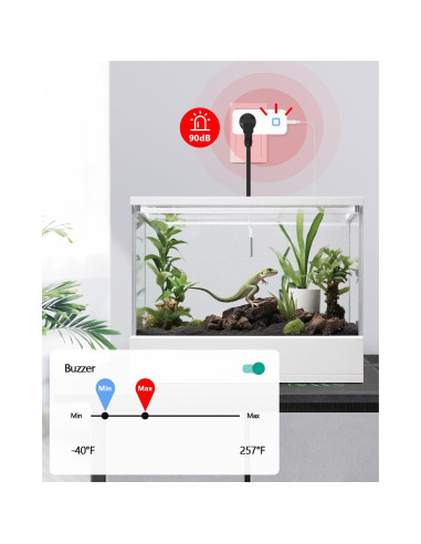 Controlador de Temperatura Bluetooth MOCREO 1100W para Reptiles