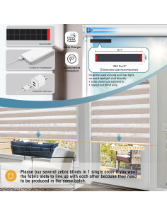 Persianas Zebra Motorizadas SmartWings 50% Oscurecimiento Dorado 2