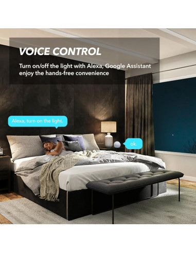 Interruptor de Luz Inteligente NillWay WiFi 1 Gang Negro