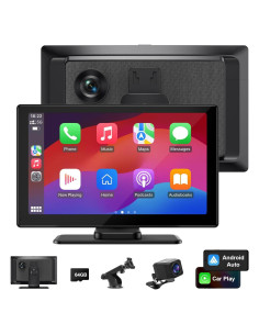 Pantalla Carplay VUDDIG 4K 22,86 cm con Cámara 1080P