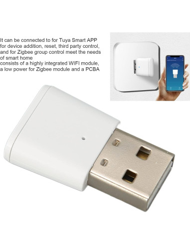 Repetidor USB Zigbee ASHATA 300M Portátil 18g 2.4GHz
