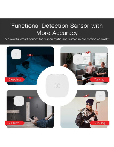 Sensor de Presencia WenzhiIoT Zigbee 5.8GHz Radar MmWave
