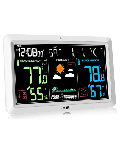Estación Meteorológica HODIK HK-82-H2 Inalámbrica con Reloj Atómico