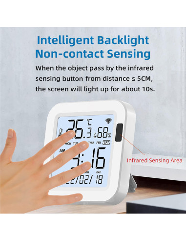 Sensor de Temperatura y Humedad WiFi SENCKIT TH16-M LCD
