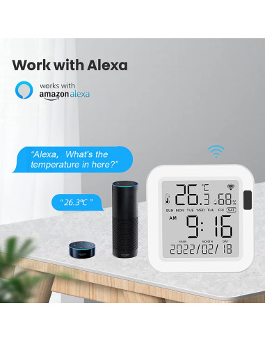 Sensor de Temperatura y Humedad WiFi SENCKIT TH16-M LCD