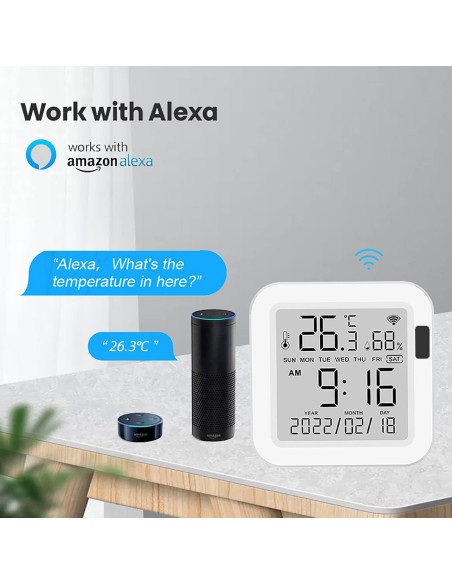 Sensor de Temperatura y Humedad WiFi SENCKIT TH16-M LCD