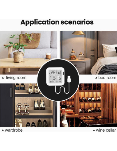 Sensor de Temperatura y Humedad WiFi SENCKIT TH16-M LCD