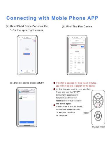 Control Remoto WiFi para Ventilador de Techo Humpptom JF028