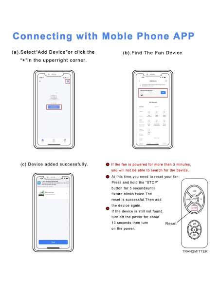 Control Remoto WiFi para Ventilador de Techo Humpptom JF028 Control Remoto WiFi para Ventilador de Techo Humpptom JF028