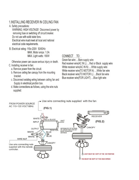 Control Remoto WiFi para Ventilador de Techo Humpptom JF028 Control Remoto WiFi para Ventilador de Techo Humpptom JF028