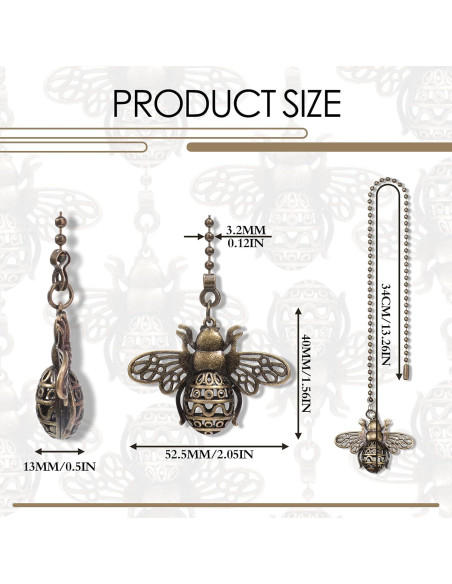 Extensor de Cadena de Tirar Riakrum Reina Abeja 33 cm Bronce