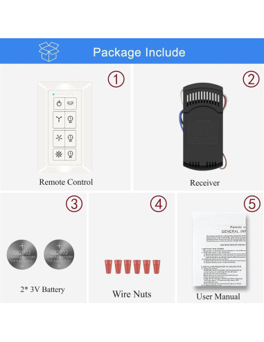 Control Remoto Universal WiFi para Ventiladores de Techo UBORSY