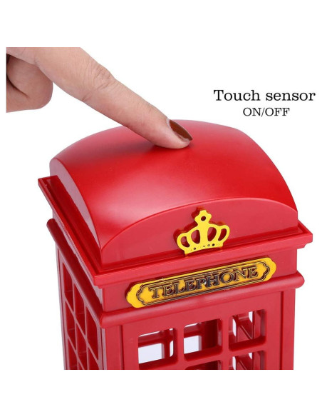 Lámpara de Noche LED Táctil Artyea Cabina Telefónica Vintage