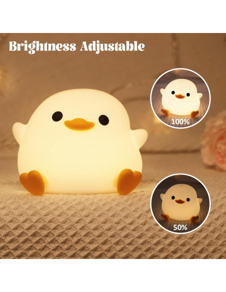 Luz Nocturna Dodo Pato LED YuanDian - Lámpara Silicona Recargable Luz Nocturna Dodo Pato LED YuanDian - Lámpara Silicona Recargable