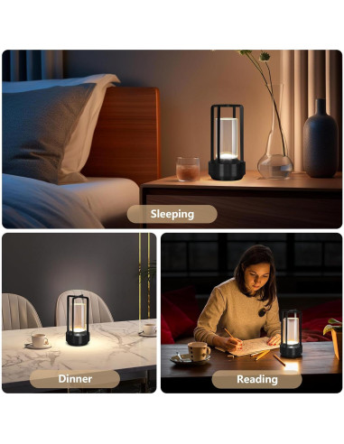 Lámpara de Mesa LED Inalámbrica Baishezhuan A-1 Negra