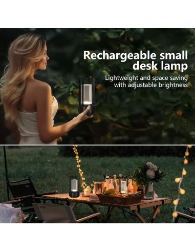 Lámpara de Mesa LED Inalámbrica Baishezhuan A-1 Negra