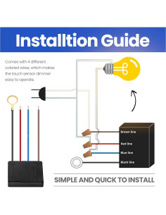 Atenuador Táctil 3 Vías Inara Lighting 100W LED Incandescente 2