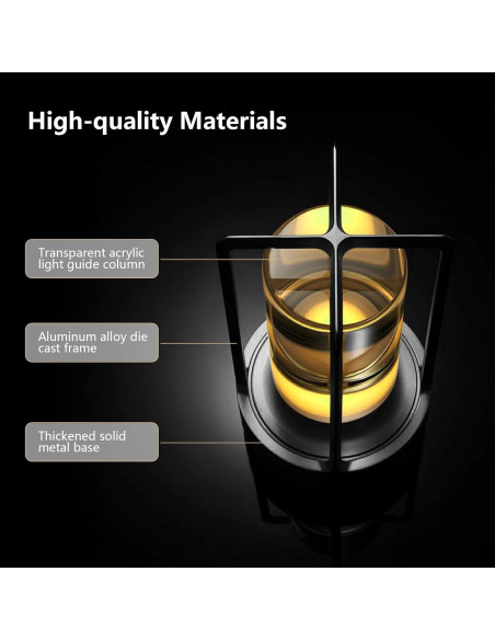 Lámpara de Mesa LED Inalámbrica Baishezhuan A-1 Negra