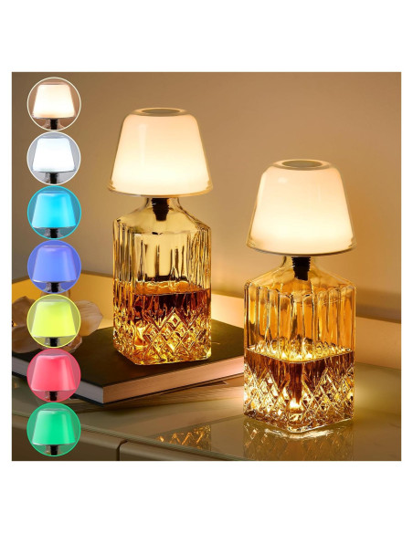 2 Pantallas de Lámpara de Botella VAPOURSKY Regulables LED