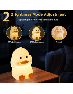 Luz Nocturna LED Pato SIYOMG 7 Colores Regulable 10.9x9.9cm 2