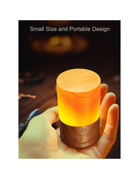 Lámpara LED Portátil de Madera GOODTAC con Sensor Táctil
