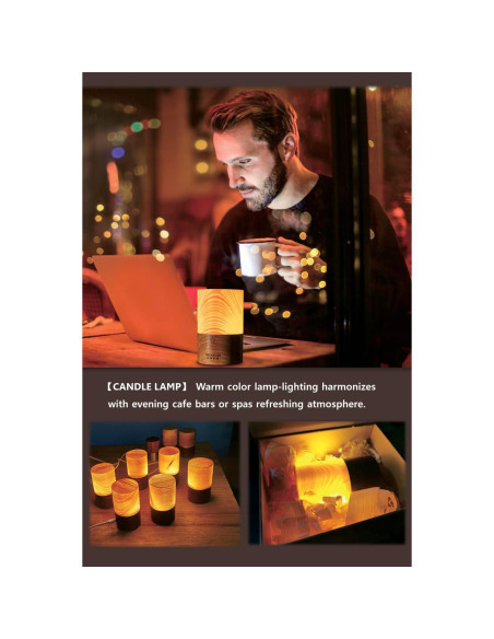 Lámpara LED Portátil de Madera GOODTAC con Sensor Táctil