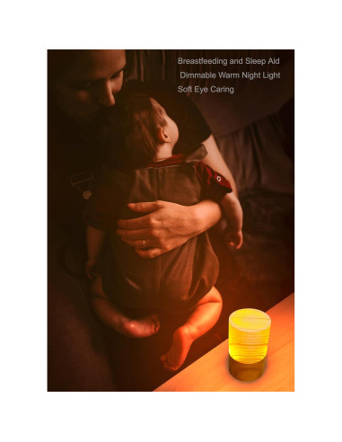 Lámpara LED Portátil de Madera GOODTAC con Sensor Táctil