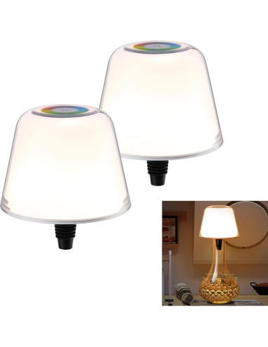 2 Pantallas de Lámpara de Botella VAPOURSKY Regulables LED