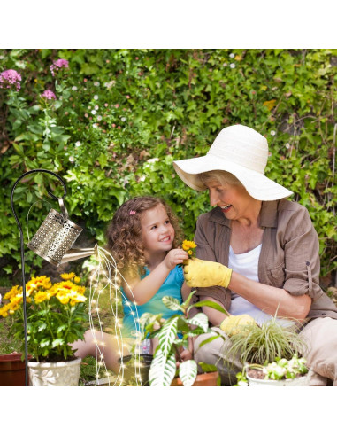 Regadera Solar ZKLiLi con Luces Decorativas para Jardín 104 cm