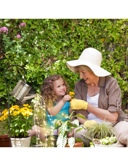 Regadera Solar ZKLiLi con Luces Decorativas para Jardín 104 cm